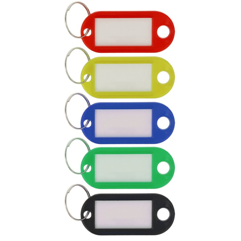 WESTCOTT sleutelhangers met ring, gekleurd, 10 stuks